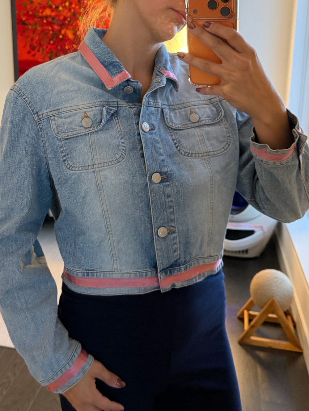 Bluegirl by Blumarine Jeans Embellished Denim Jacket — IT 42 - Picture 2 of 5